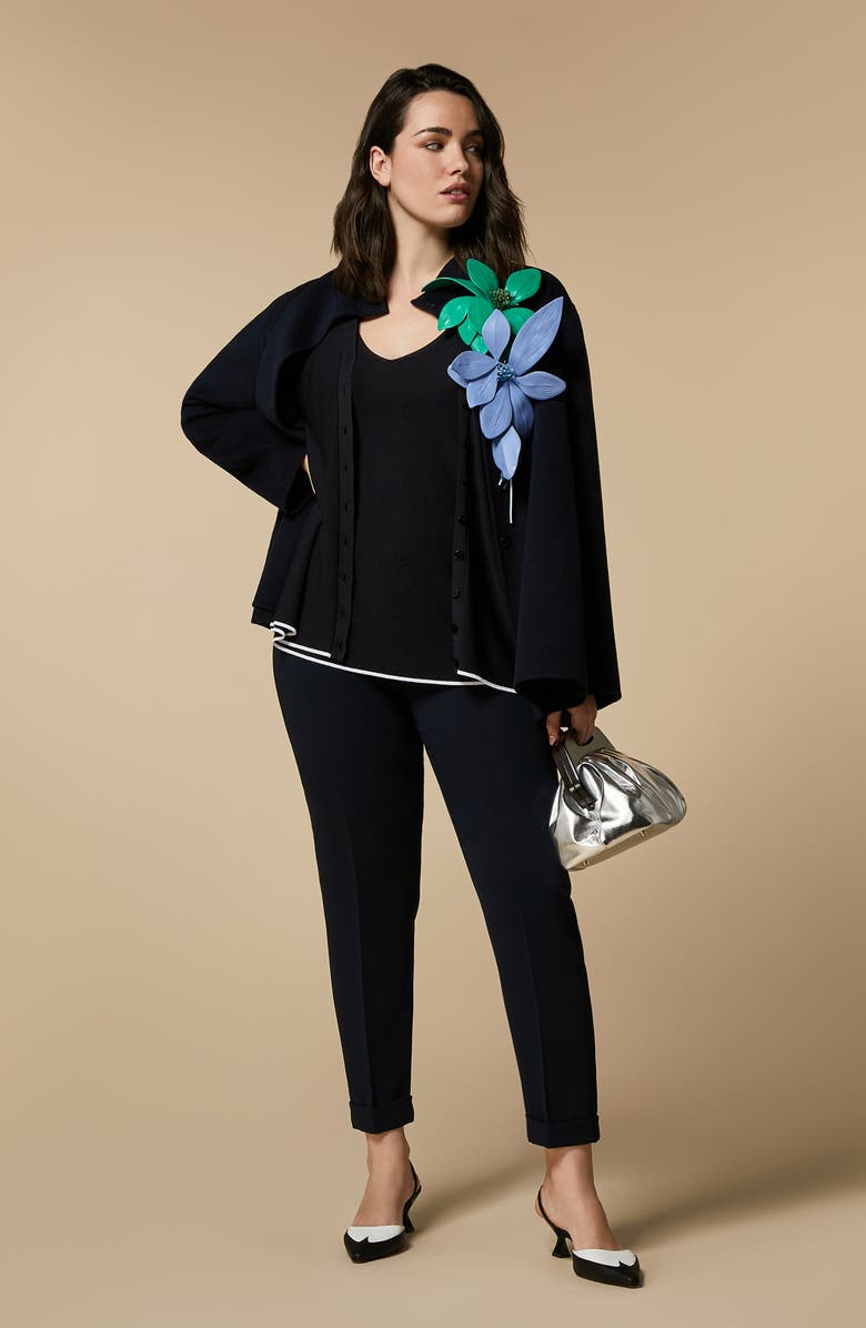 Marina Rinaldi Wool Blend Coat, Alternate, color, 