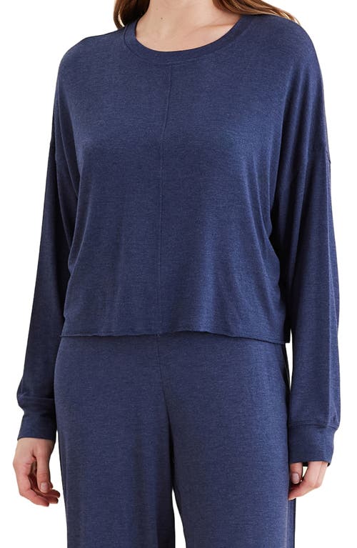 Papinelle Tencel® Modal Soft Drawstring Waist Sleep Pants In Navy Melange