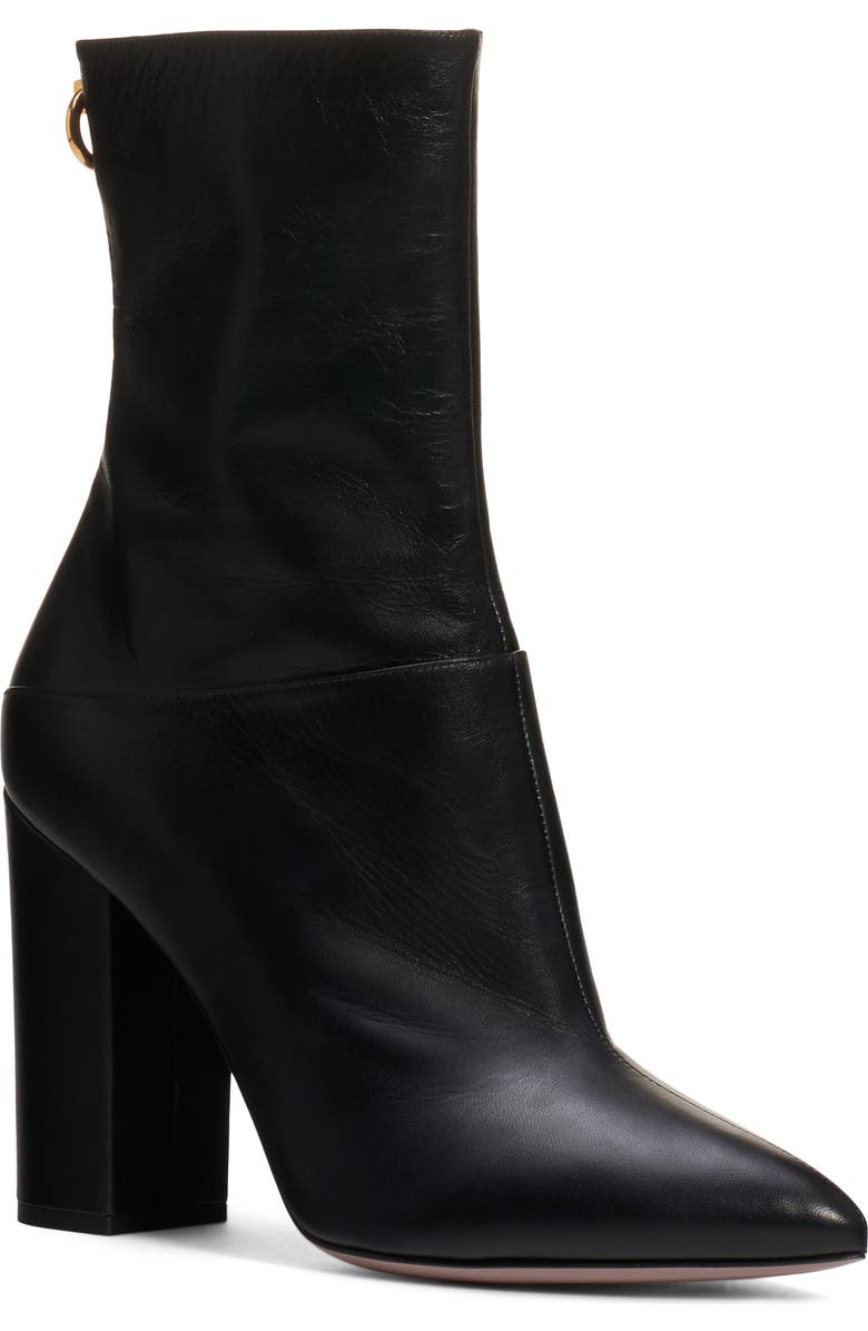Valentino Garavani Ringstud Pointed Toe Bootie, Main, color,