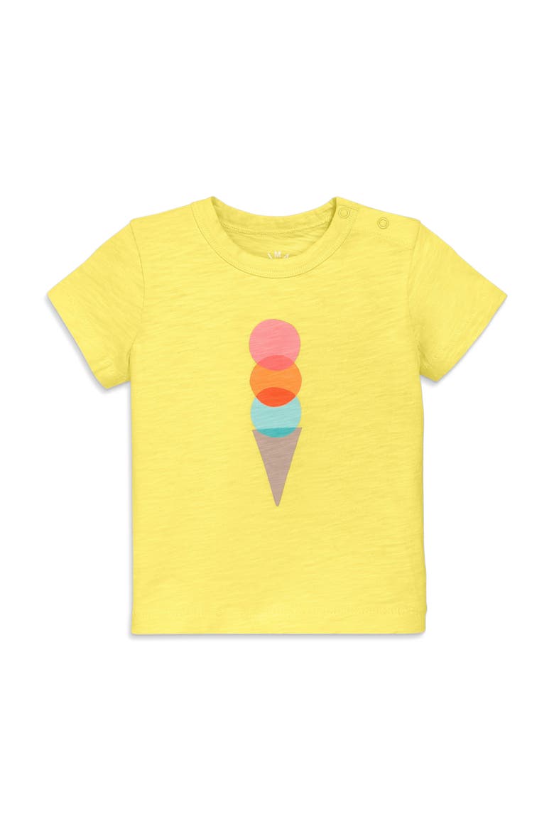Baby Ice Cream Cone Tee, Main, color, Banana Scoops