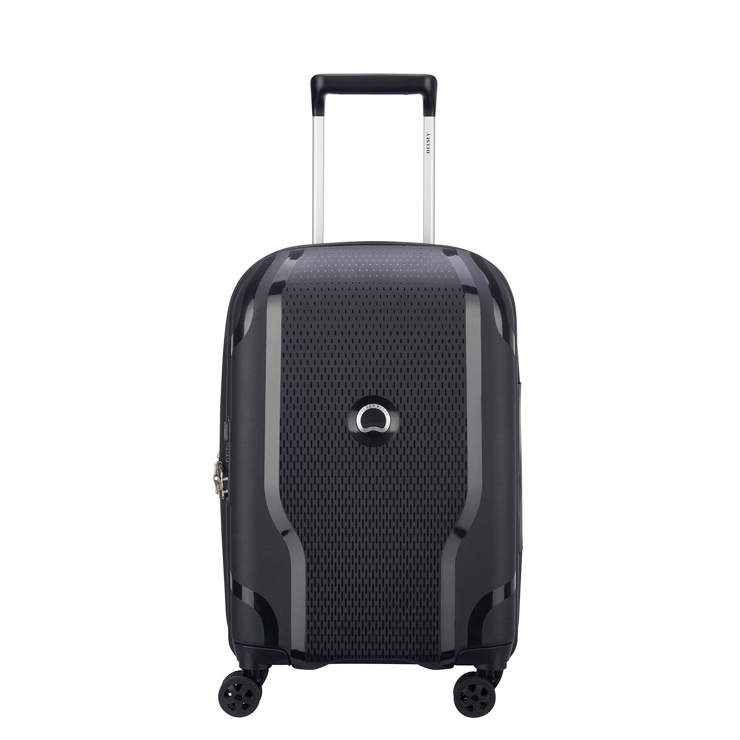 Delsey Paris Clavel Hardside Carry-On Expandable Luggage with Spinner Wheels, Main, color, Black