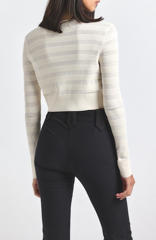 Derek Lam 10 Crosby Pointelle Cardigan In White