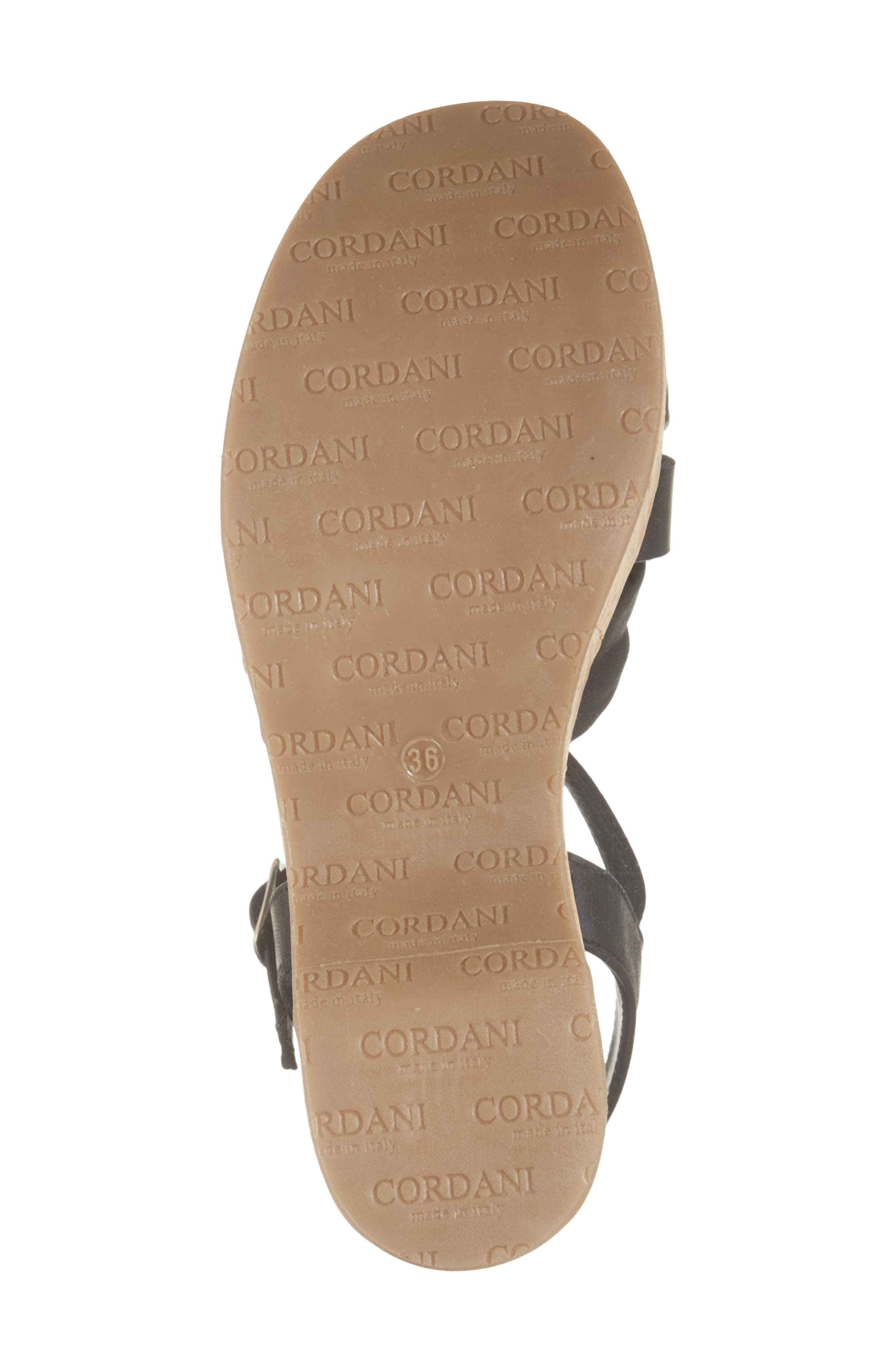 Cordani Jeffy Cork Platform Sandal, Alternate, color, Black Leather