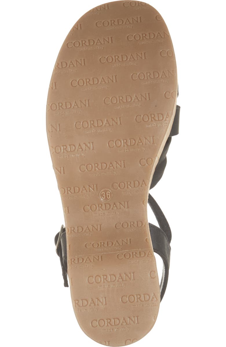 Cordani Jeffy Cork Platform Sandal, Alternate, color, Black Leather