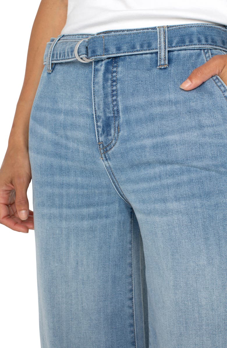 Liverpool Los Angeles Stride D-Ring High Waist Super Wide Leg Jeans, Alternate, color, 