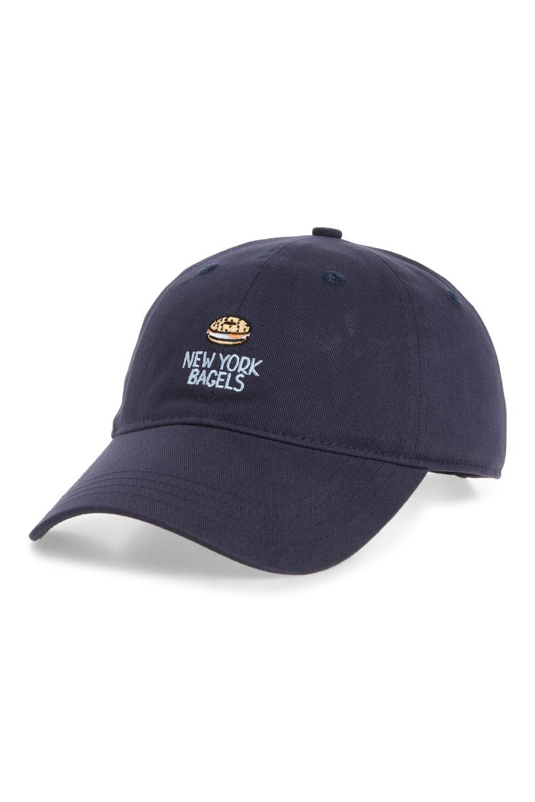 NY Bagels Baseball Cap, Main, color, NAVY