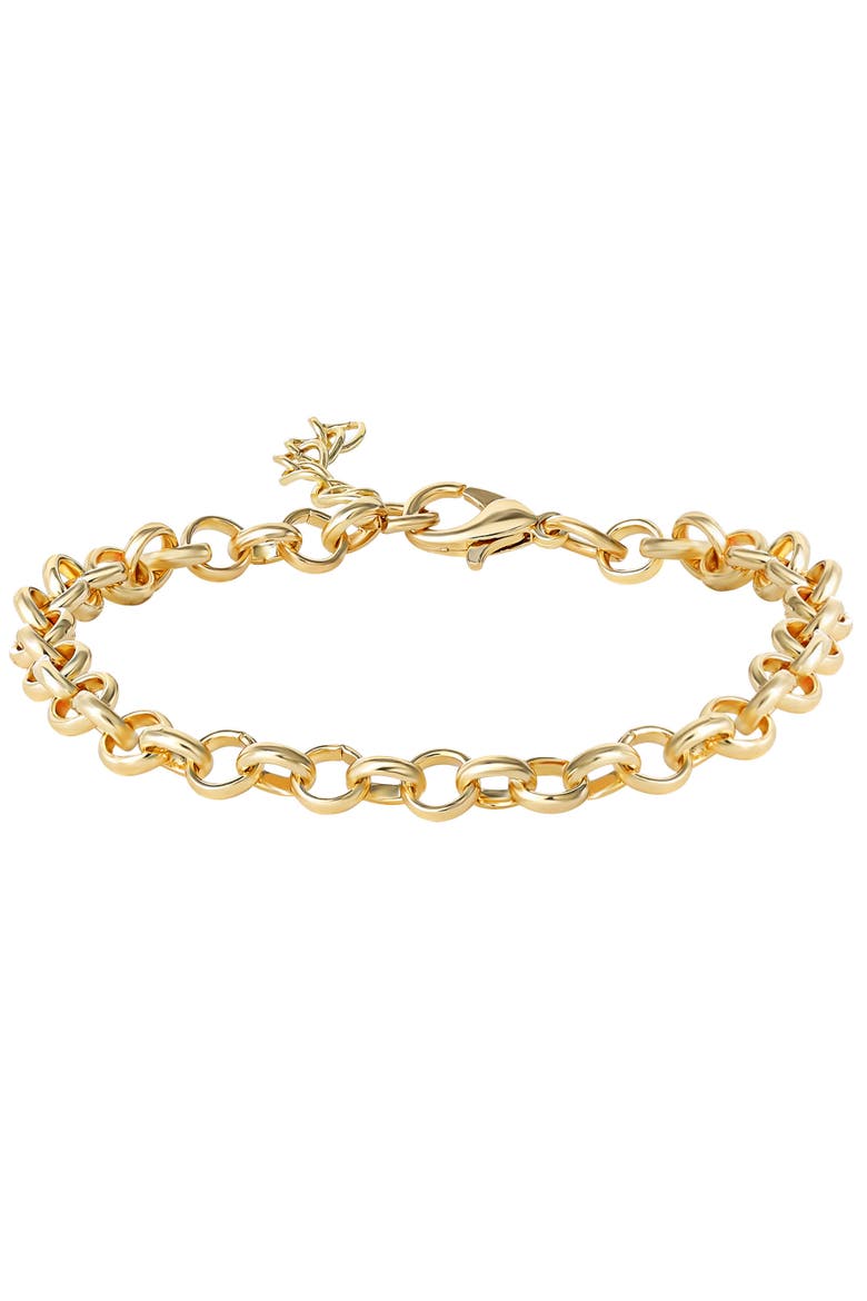 Charm Bracelet and Necklace with 5 Interchangeable Charms, Alternate, color, Gold
