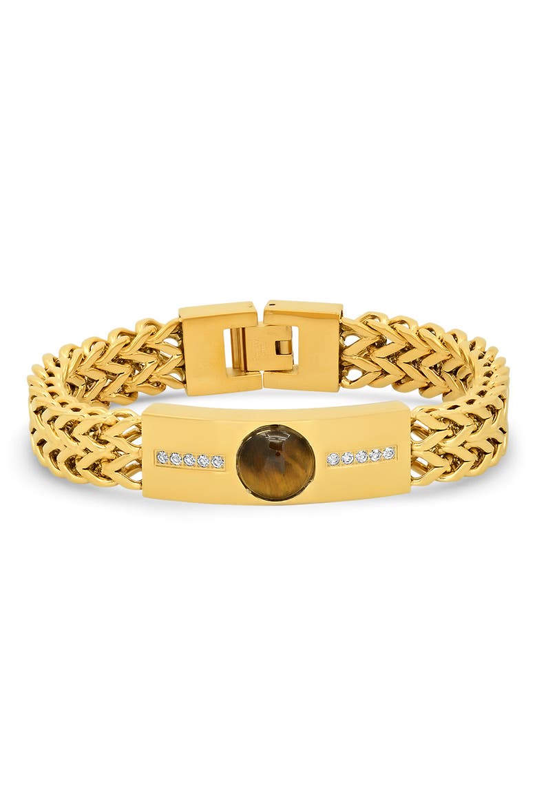Men's Wheat Chain Bracelet, Main, color, YELLOW