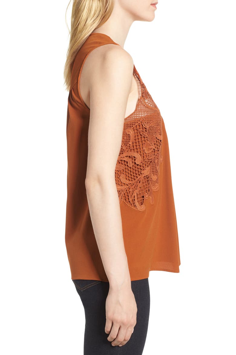 Lace Yoke Top, Alternate, color, RUST CIDER