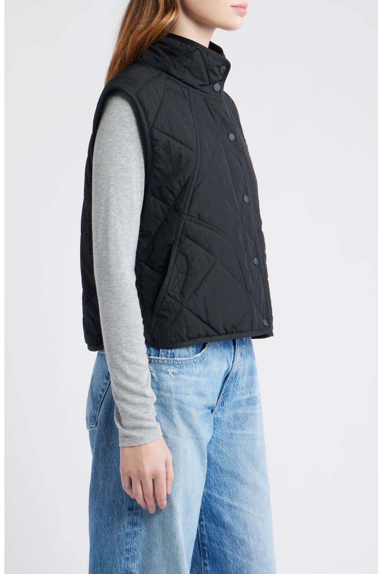 Lightweight Puffer Vest, Alternate, color, BLACK