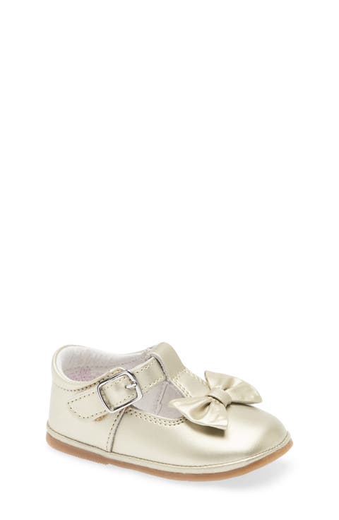 Minnie Bow T-Strap Shoe (Baby & Walker)