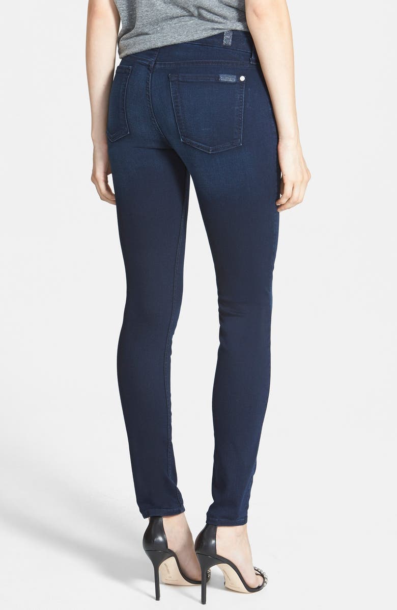 7 For All Mankind <sup>®</sup> 'Slim Illusion Luxe' Mid Rise Skinny Jeans, Alternate, color, 