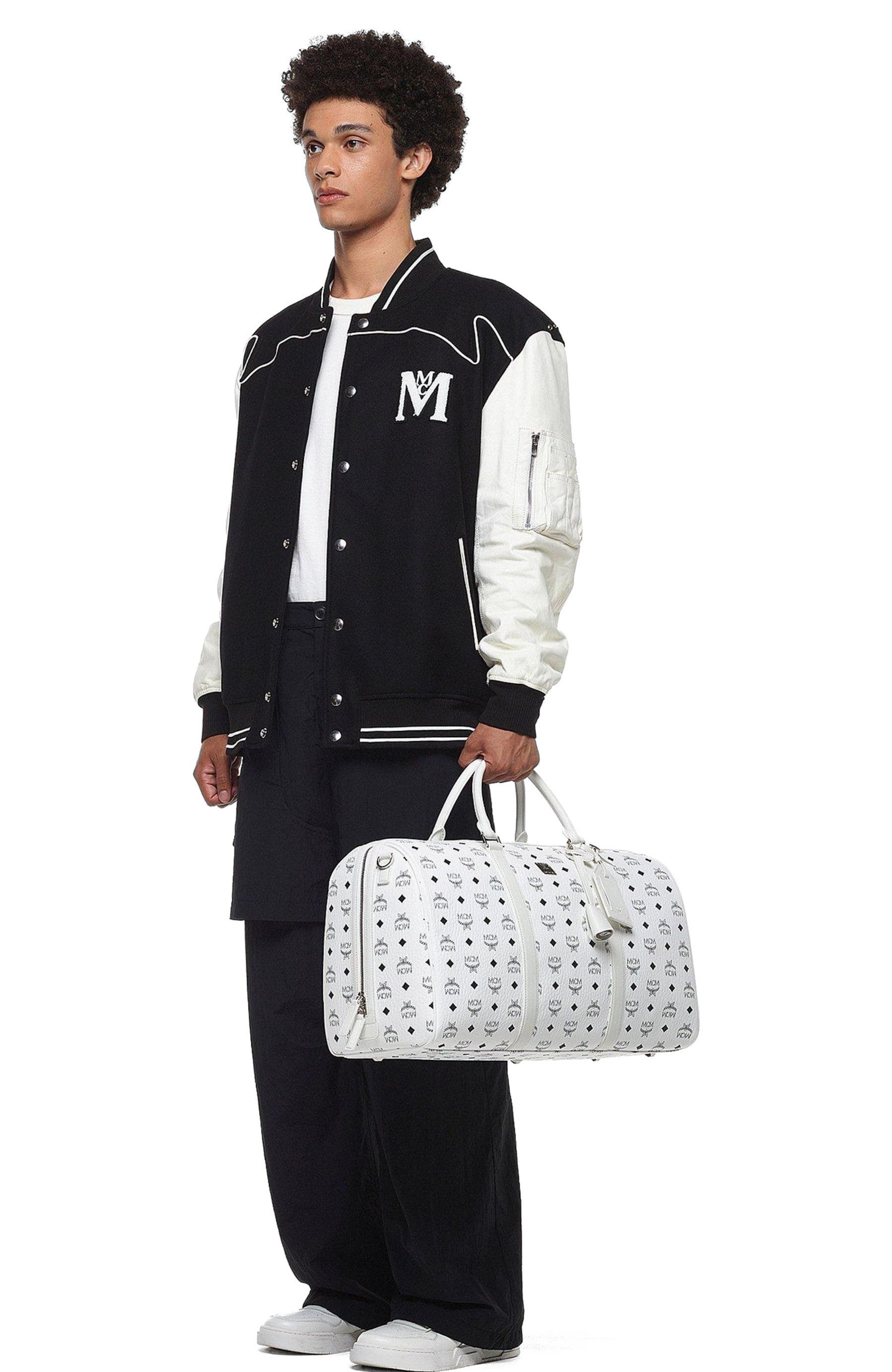 MCM Ottomar Weekender Bag in Visetos, Alternate, color, 