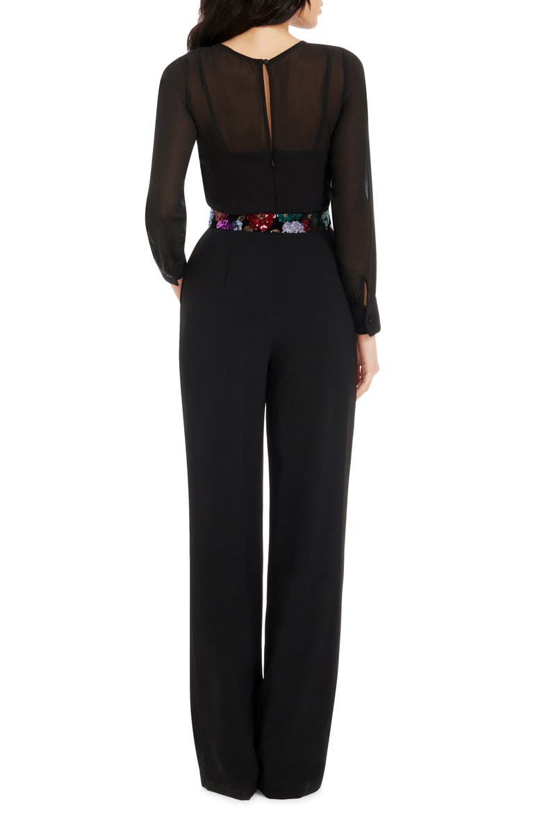 Pilar Belted Jumpsuit, Alternate, color, BLACK MULTI