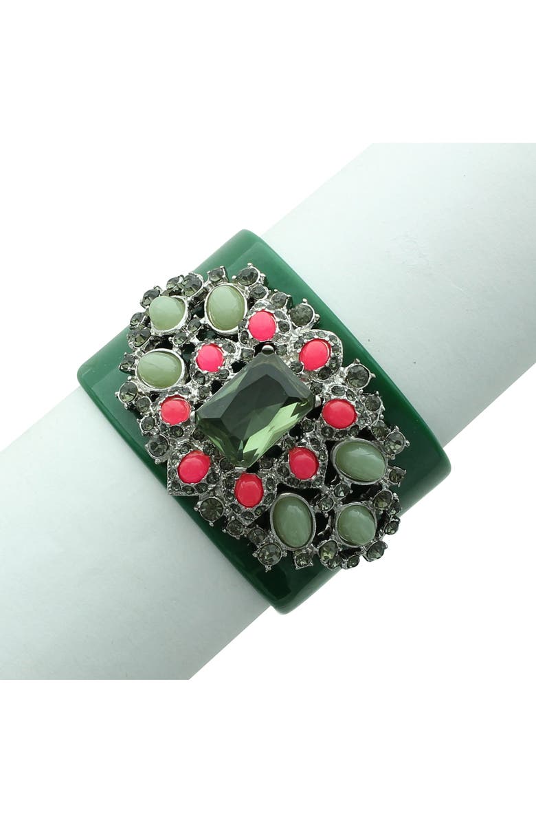 OLIVIA WELLES Flower Power Cuff Bracelet, Alternate, color, 