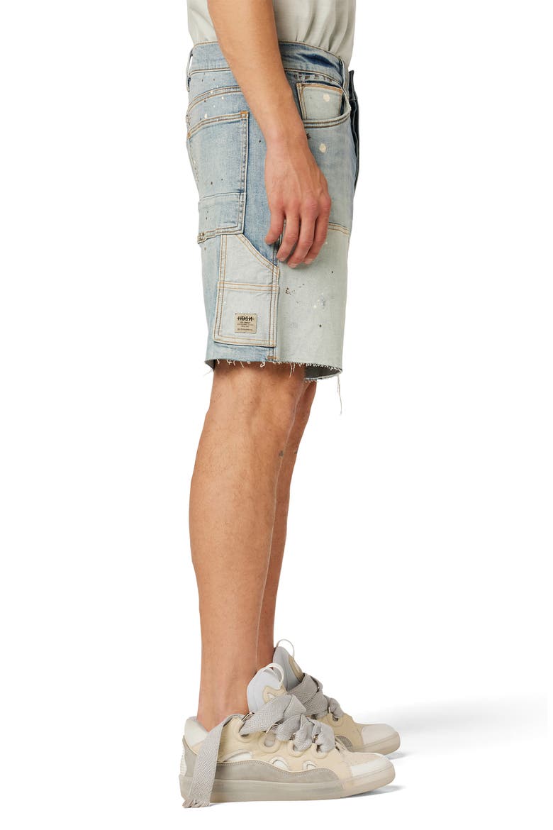 Carpenter Denim Shorts, Alternate, color, SIDE STREET