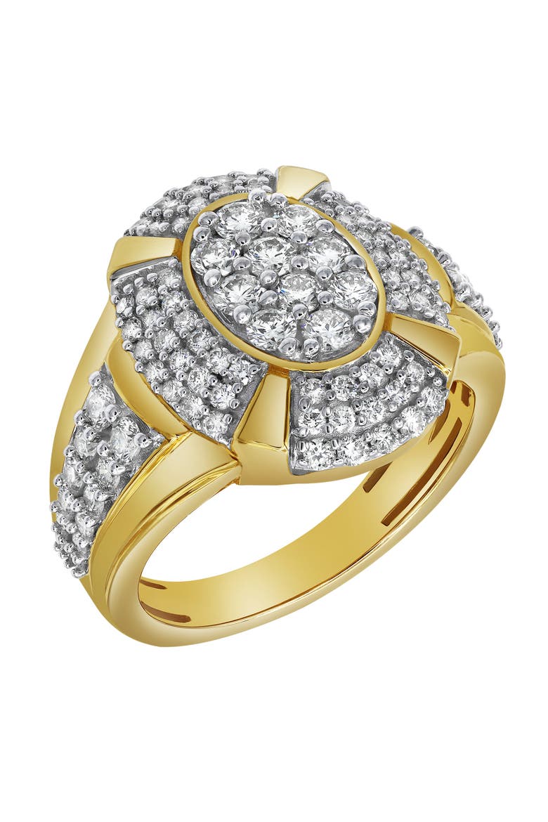 Colosseum 14K Yellow Gold Diamond Men Statement Ring - 1.83ct., Alternate, color, 14K Yellow Gold