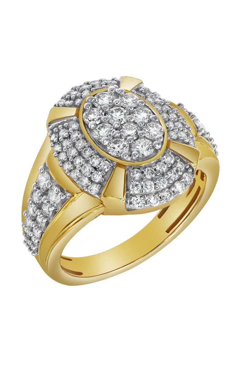 LuvMyJewelry Colosseum 14K Yellow Gold Diamond Men Statement Ring - 1.83ct., Alternate, color, 14K Yellow Gold