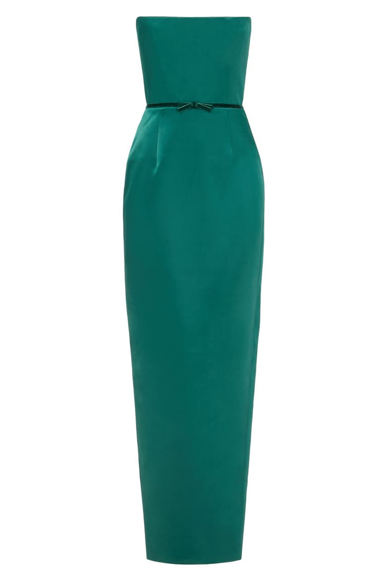 Taylor Satin Gown, Alternate, color, EMERALD