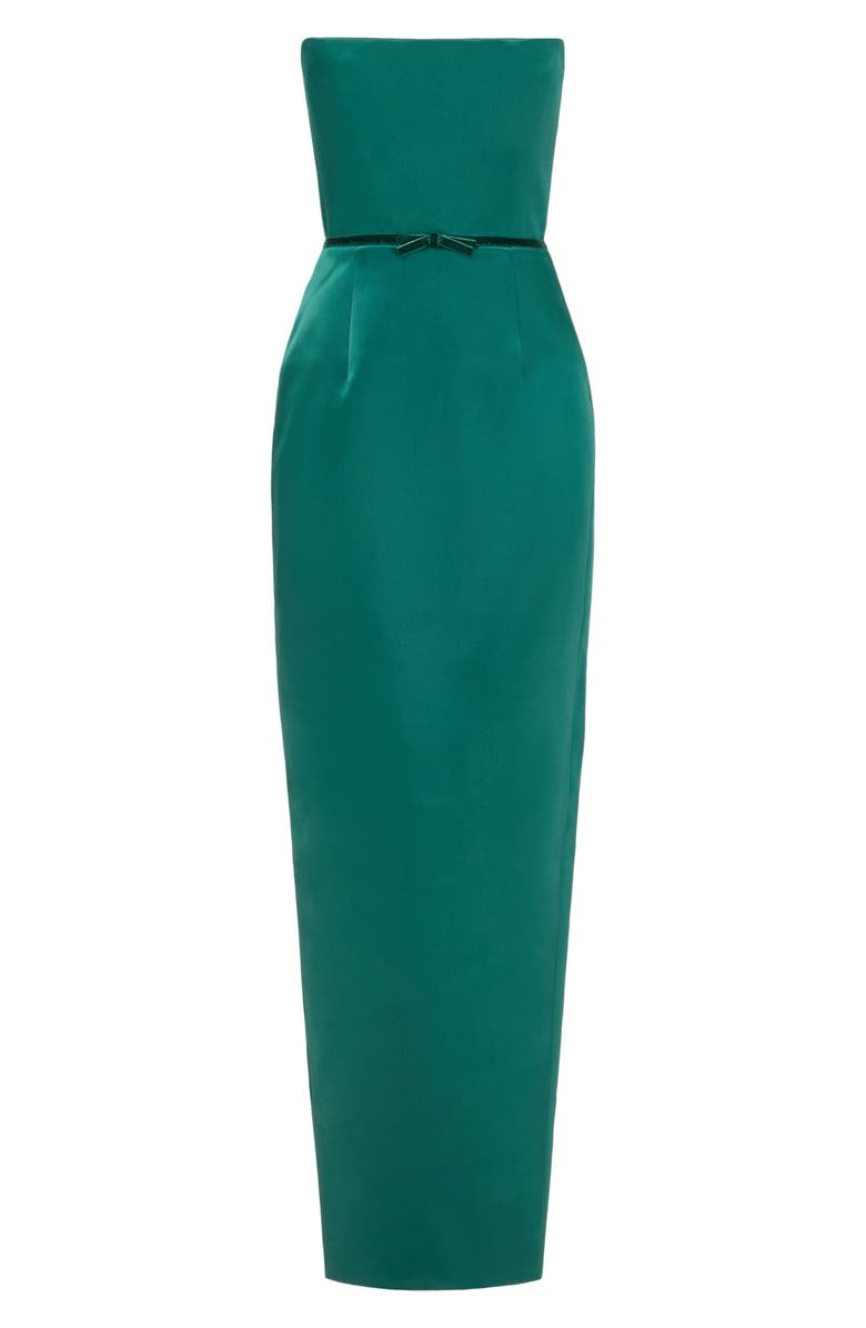 SAU LEE Taylor Satin Gown, Alternate, color, Emerald