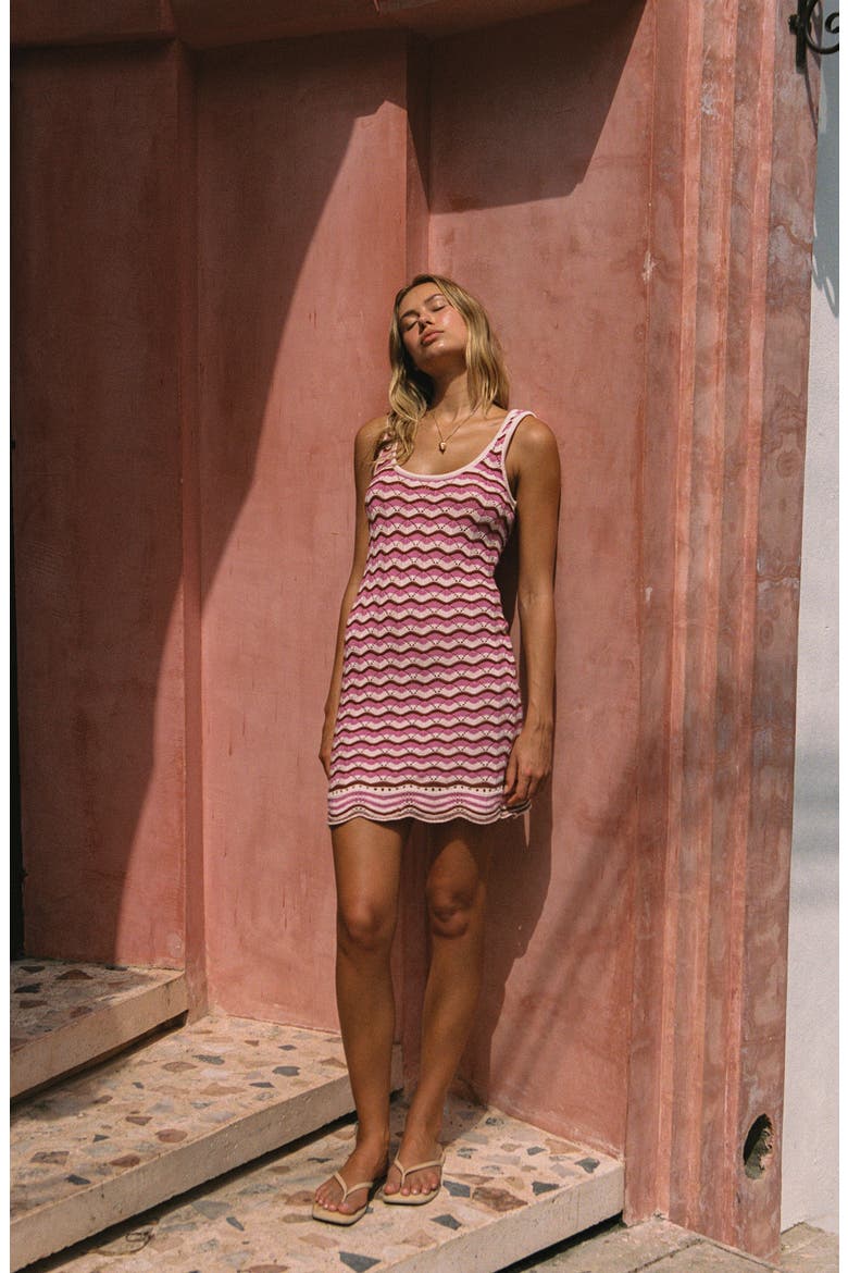 Sunchaser Cover-Up Knit Dress, Alternate, color, SHELL YEAH CROCHET