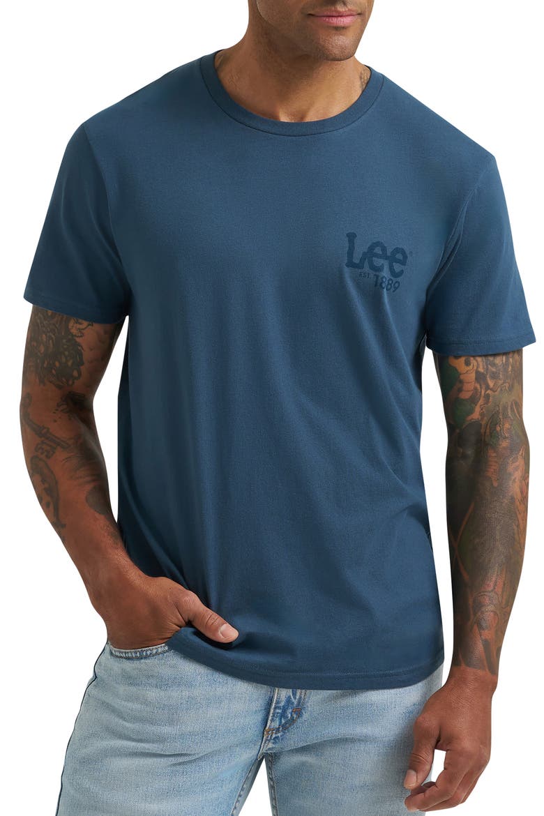 Logo Graphic T-Shirt, Main, color, MIDNIGHT NAVY