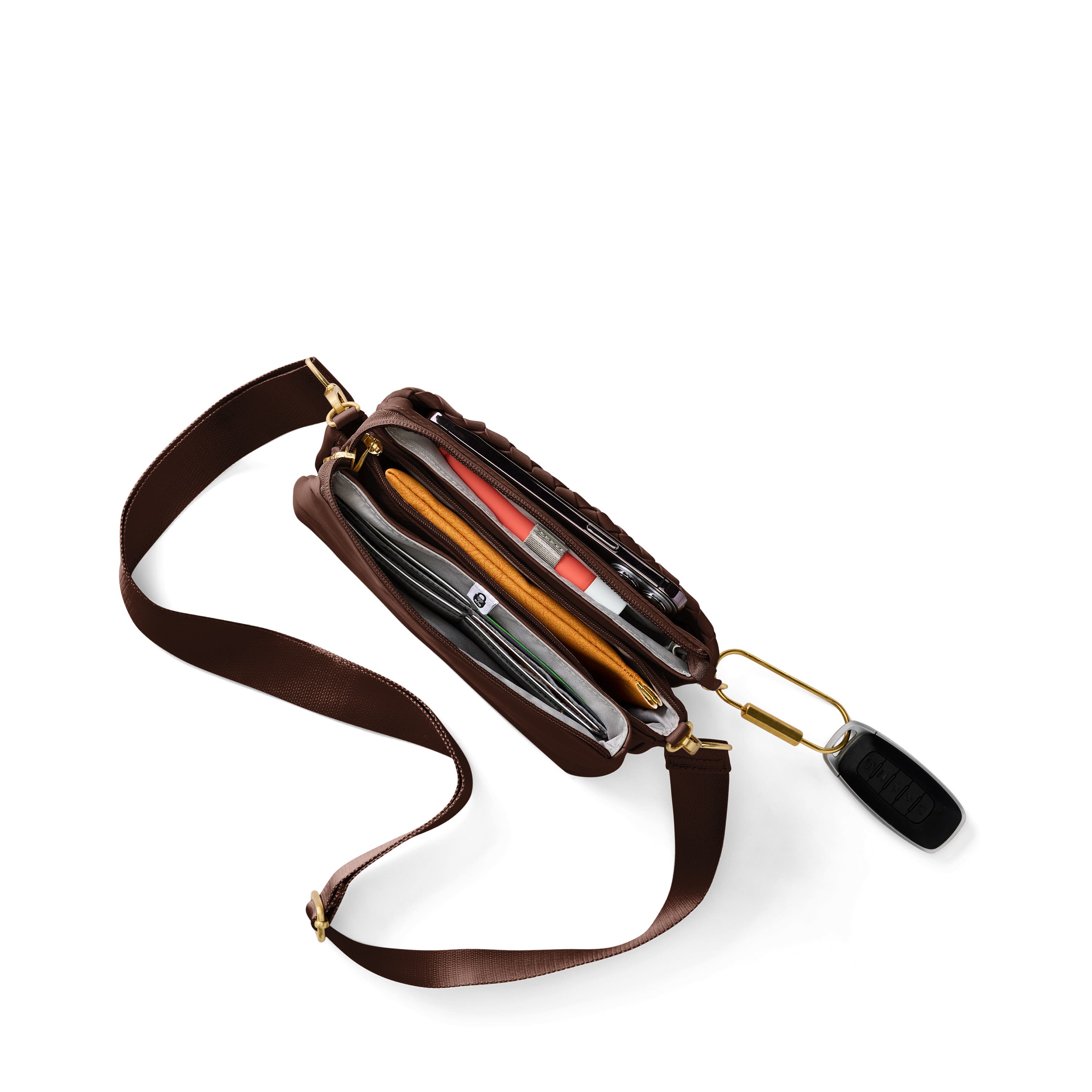 Perry Woven Crossbody, Alternate, color, Ganache Woven Twill