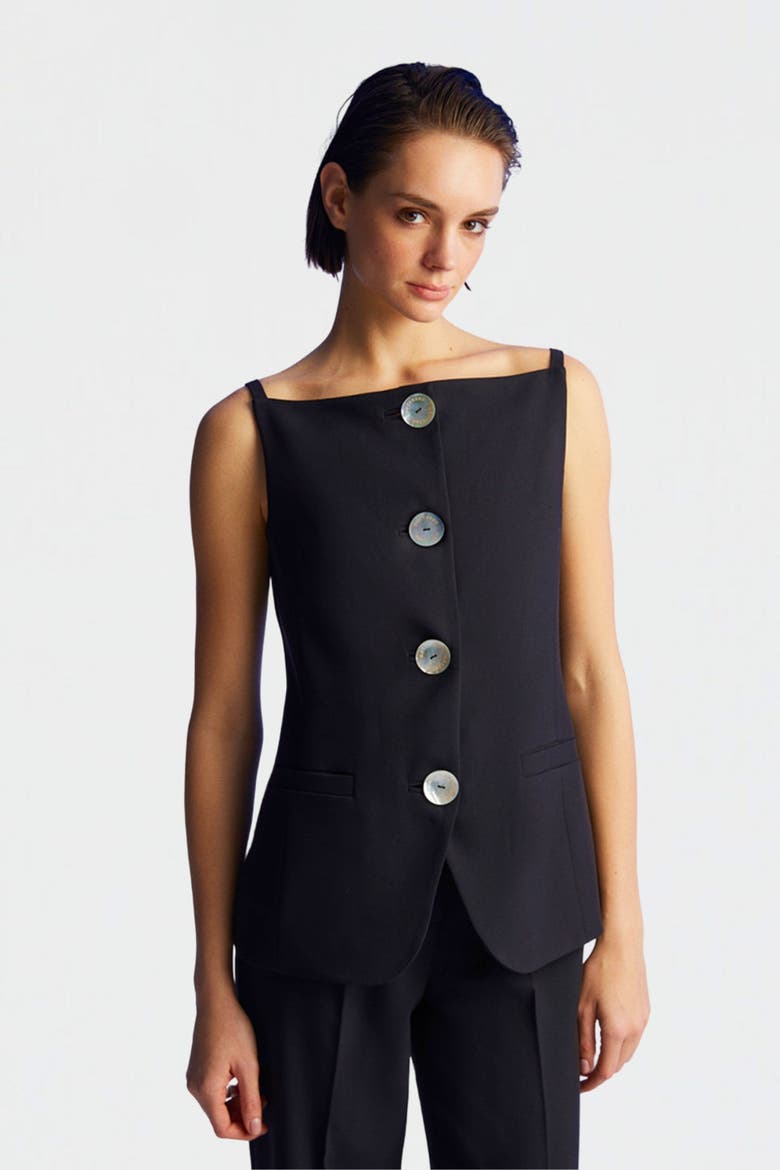 Vest with Straps, Main, color, Black