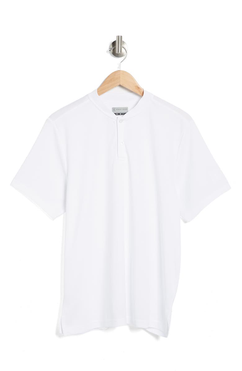 PGA TOUR Short Sleeve Baseball Pique Polo, Alternate, color, Bright White