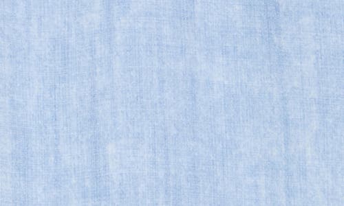 Splendid Chambray Polo Top In Bleached Indigo