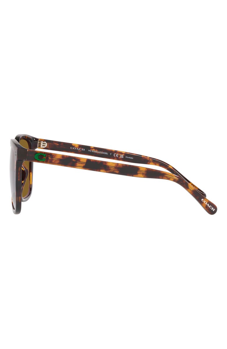 COACH 56mm Polarized Square Sunglasses, Alternate, color, 