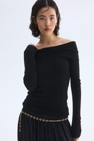 H&M Twist-detail Off-the-shoulder Top