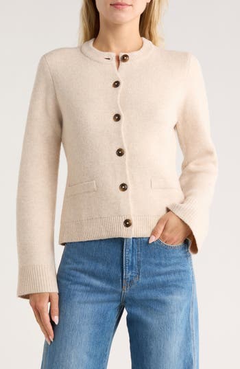 French Connection Structured Cardigan In Brown