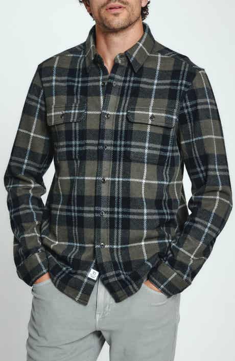 7 Diamonds Generation Plaid Double Knit Button-Up Shirt