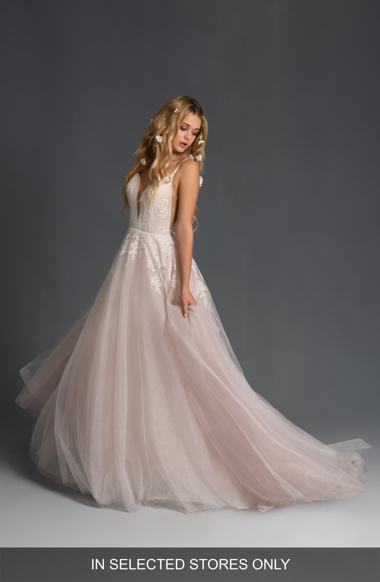 Blush by Hayley Paige Fiona Tulle Ballgown Wedding Dress, Main, color,