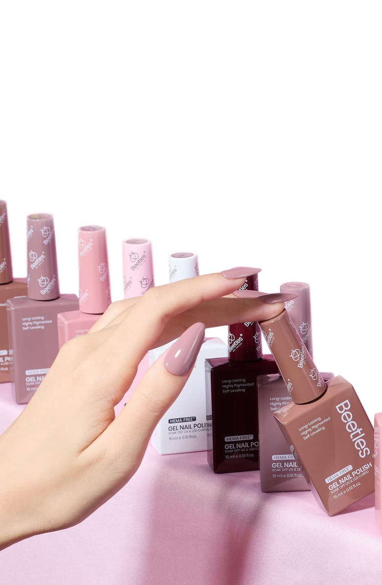 Beetles Neutral Gel Polish Set 6 Colors, Alternate, color, Nude Pink Brown