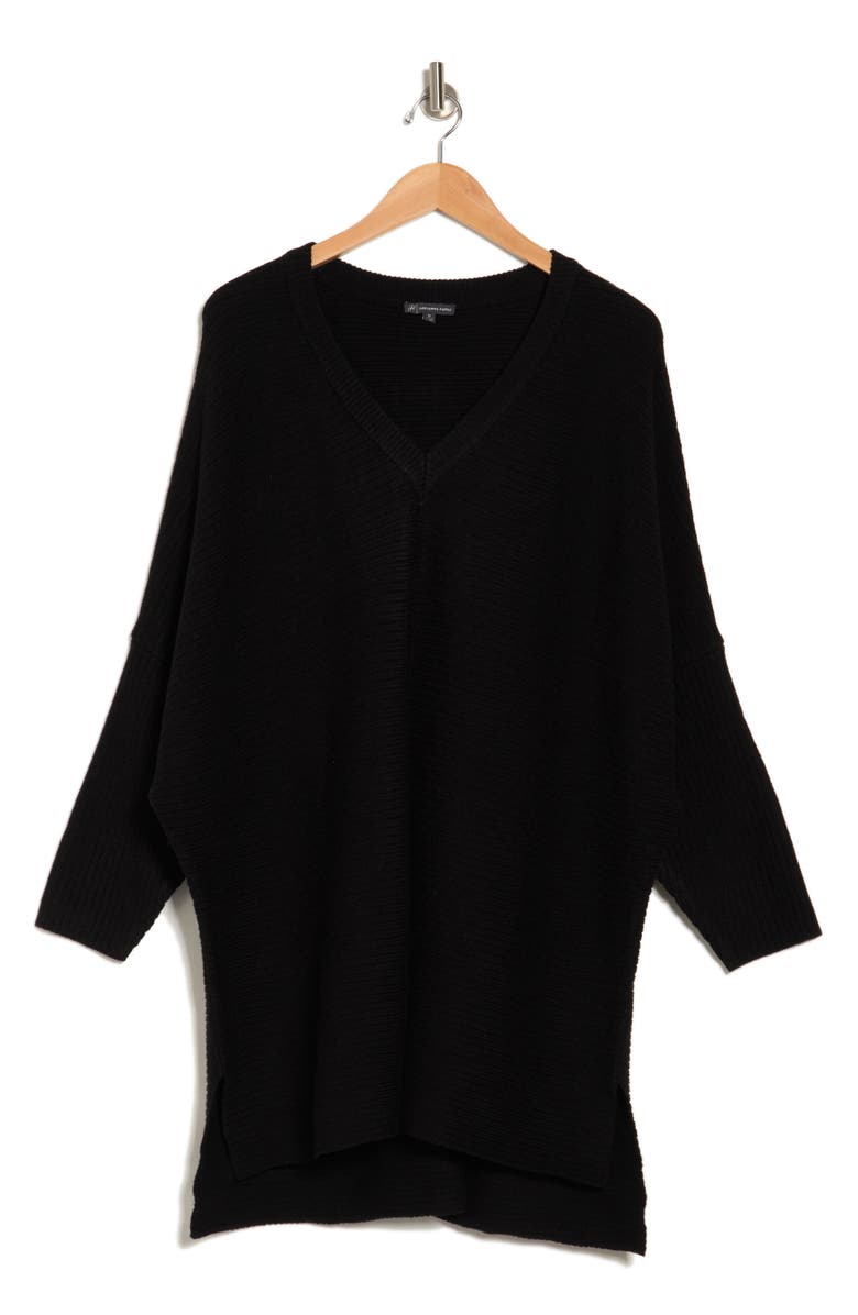 Adrianna Papell Ottoman Ribbed Tunic Sweater, Alternate, color, 