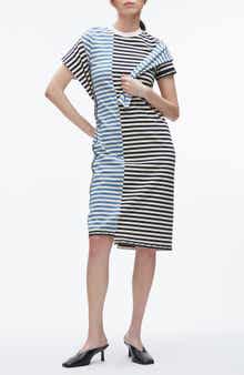 3.1 Phillip Lim Mixed Stripe Cotton T-Shirt Dress