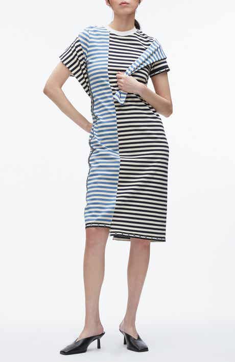 3.1 Phillip Lim Mixed Stripe Cotton T-Shirt Dress