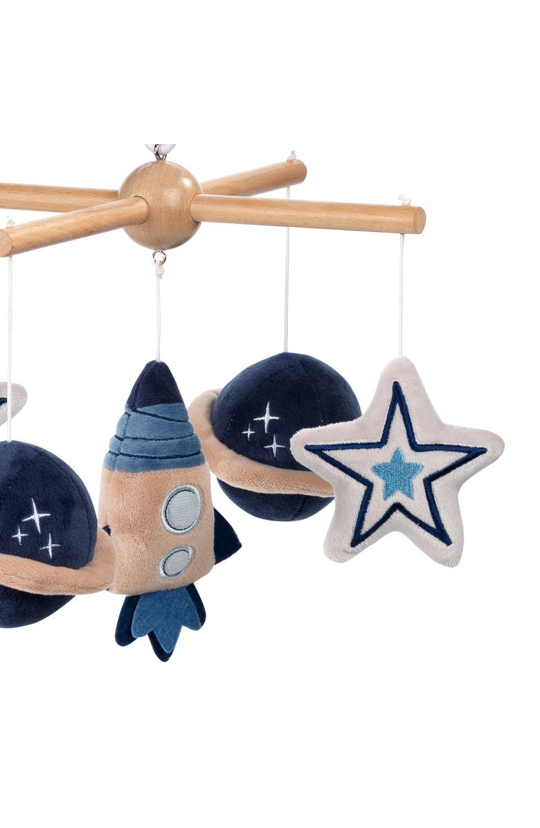 Lambs & Ivy Sky Rocket Planets/Stars Musical Baby Crib Mobile Soother Toy, Alternate, color, Blue