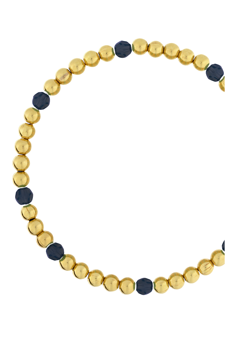 Women's 14K Gold Filled Dainty Accent Gemstone Bracelet, Alternate, color, Black