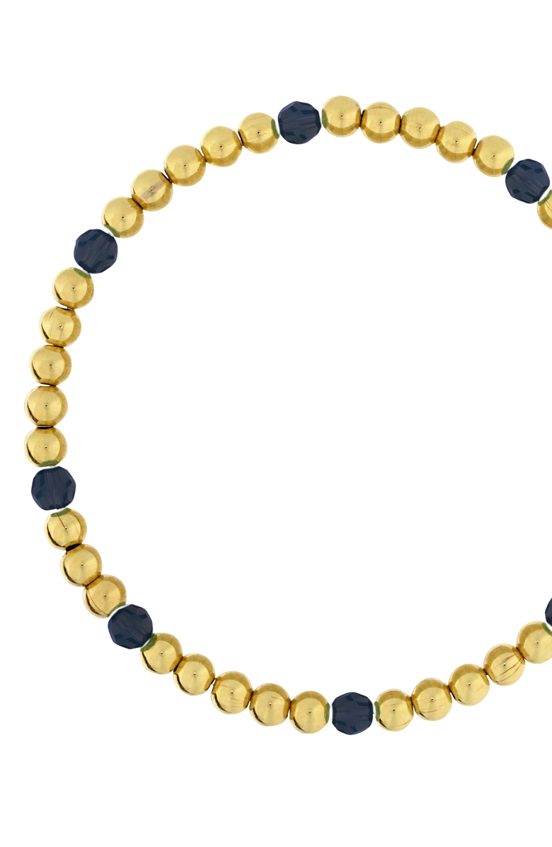 Emma Rae Women's 14K Gold Filled Dainty Accent Gemstone Bracelet, Alternate, color, Black