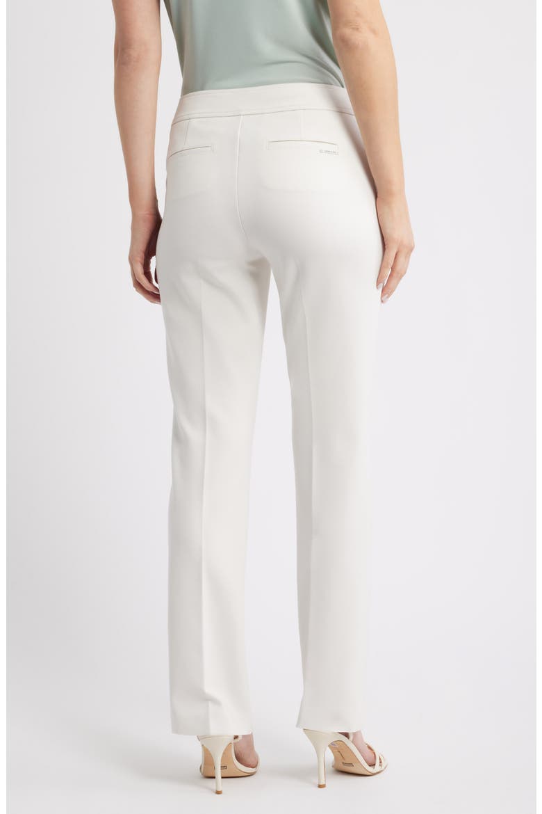 Flat Front Straight Leg Pants, Alternate, color, WHITE DOVE