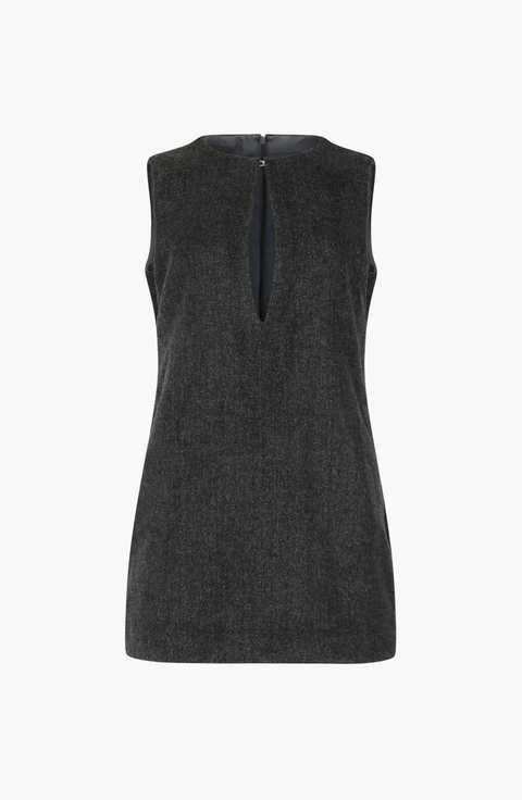 Long Gray Wool Dress, Swing Wool Dress 4495 Long Gray Wool Dress, Swing Wool Dress 4495