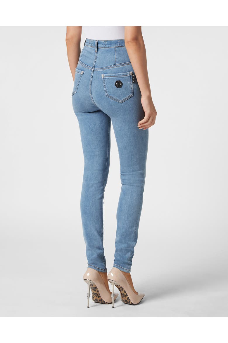 Super High Waist Jegging Skull Women, Alternate, color, lightblue