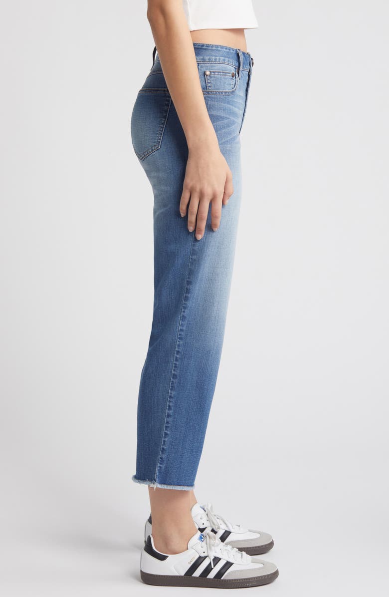 1822 Denim Raw Hem Crop Straight Leg Jeans, Alternate, color, 
