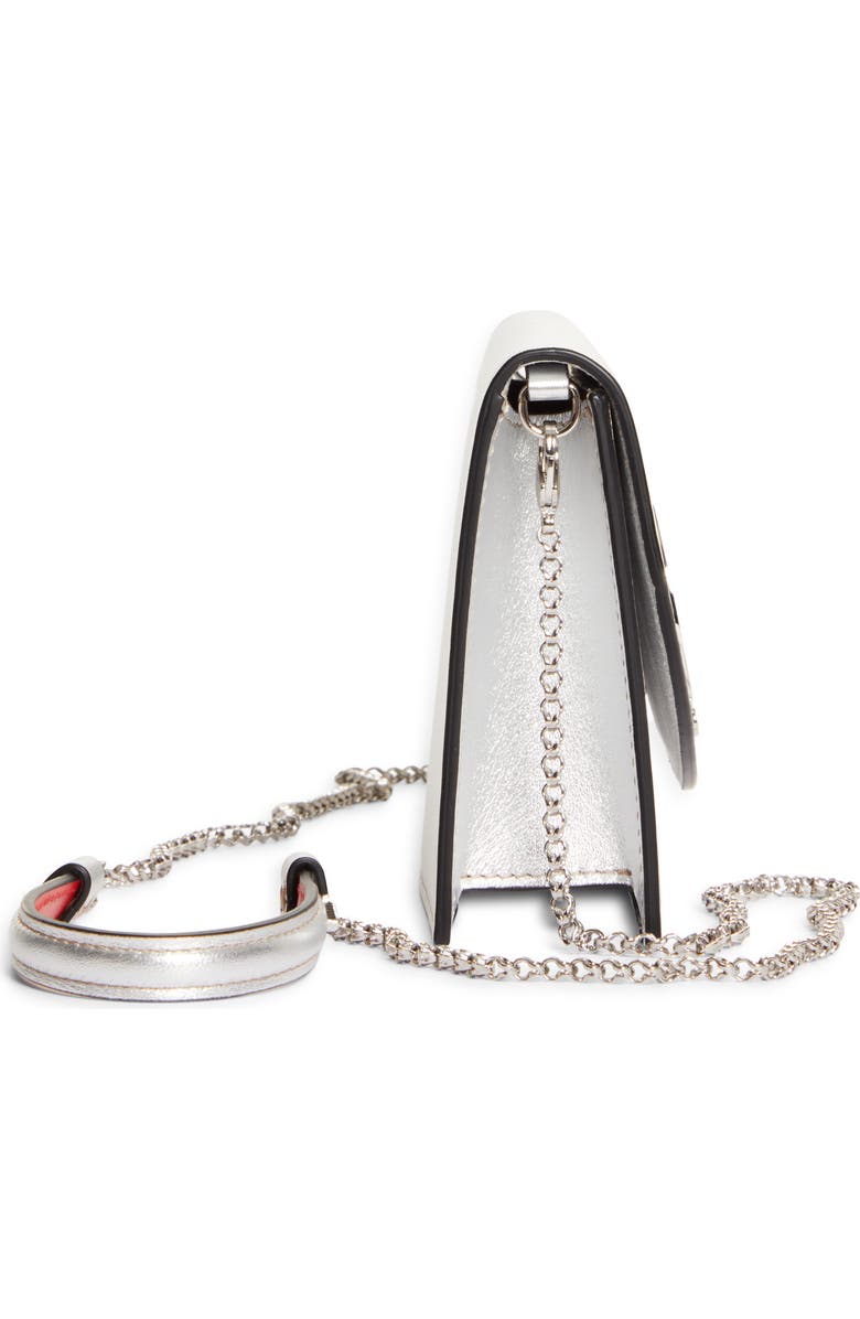 Christian Louboutin Loubi54 Metallic Leather Clutch, Alternate, color,