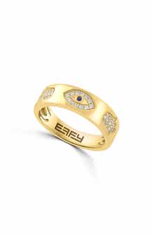 Evil Eye Sapphire & Diamond Ring