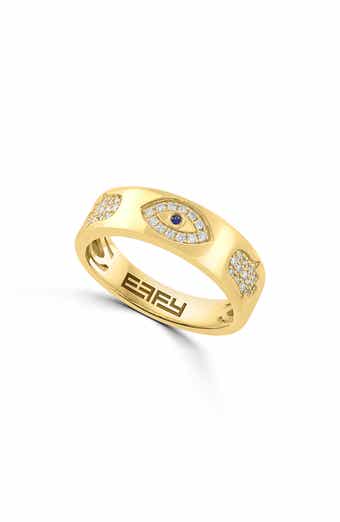 Evil Eye Sapphire & Diamond Ring