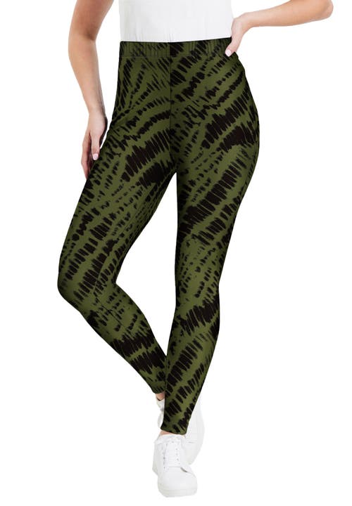 June + Vie Classic Ankle Legging In Green